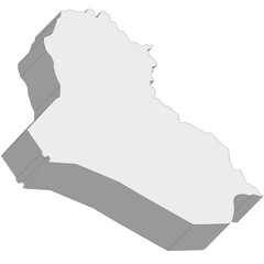 3D map dimension - continent Asia country Iraq © badrpost