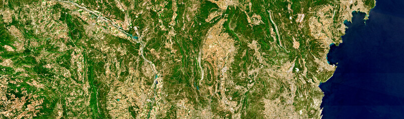 French Mediterranean region on open data satellite image © M. Jurzyk
