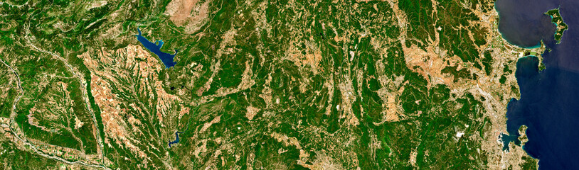 French Mediterranean region on open data satellite image © M. Jurzyk