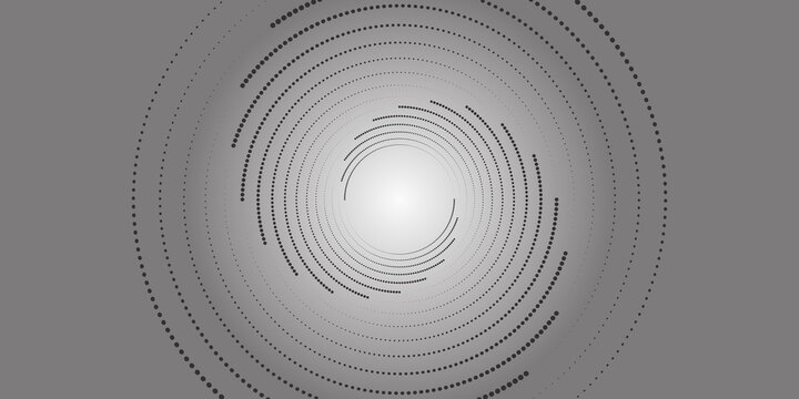 Dotted gradient circle. Halftone effect circular dotted frame. Progress round loader. Half tone circle. Vector .