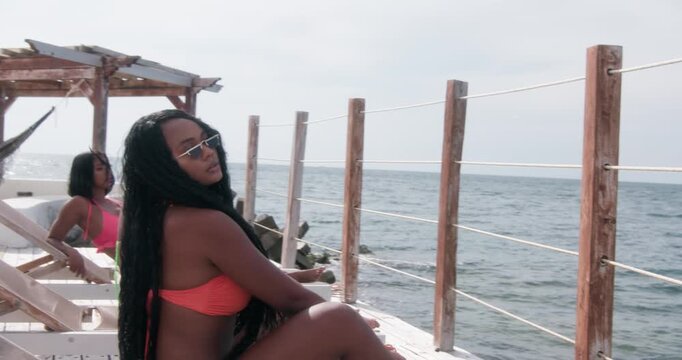 Colombian girls as models wearing bikini costumes