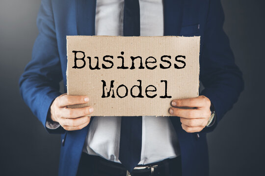 Business Model text on paper