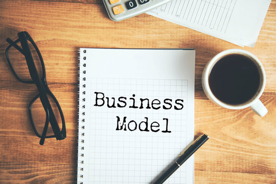 Business Model text on paper