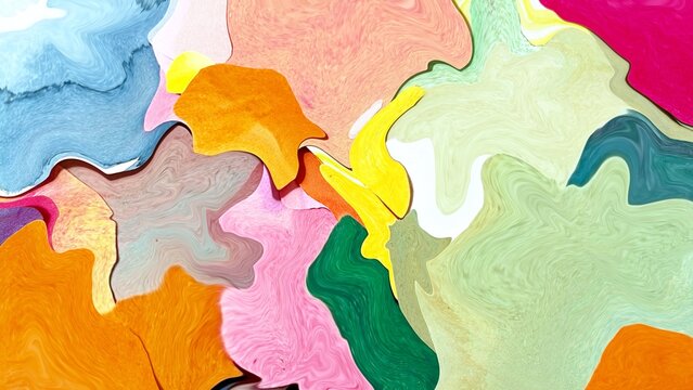 Colorful paint marble pattern, watercolor background illustration, watercolor dripping marbling