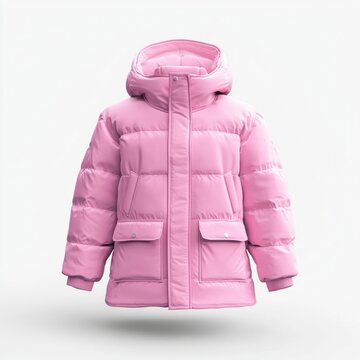 Winter coat clothing jacket pink.