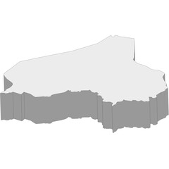 3D map dimension - continent Asia country Iraq © badrpost