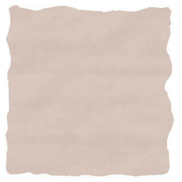 Soft beige paper square with rough, torn edges. Suitable for journaling, scrapbooking, note-taking, background elements, and creative craft design projects.