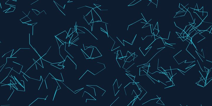Abstract Geometric Cyan Network Mesh on Dark Blue Technology Background