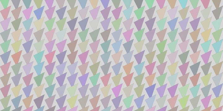 Pastel Geometric Pattern Featuring Rows of Soft Multicolored Triangles on a Neutral Gray Background