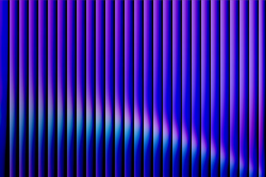 Abstract vertical glowing blue and purple stripes for modern digital technology backgrounds.