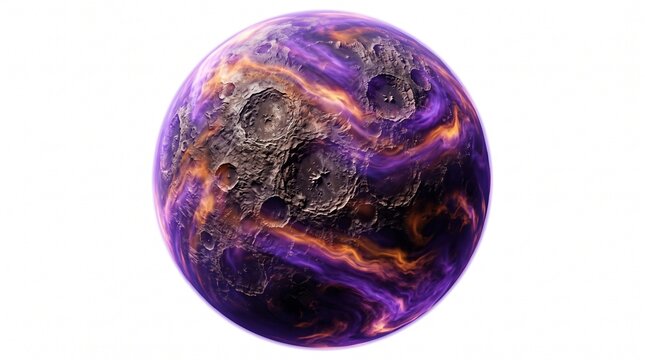 space universe astronomy cosmos galaxy science sphere globe star orbit purple violet magenta orange fiery glowing mystical fantasy sci-fi alien world exoplanet crater craters
