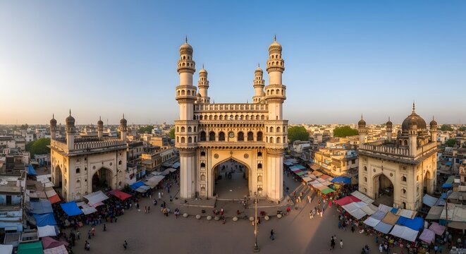 Charminar monument in Hyderabad, India.