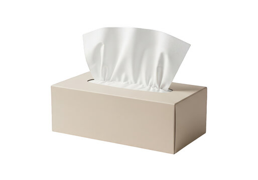A cardboard box of soft white facial tissues