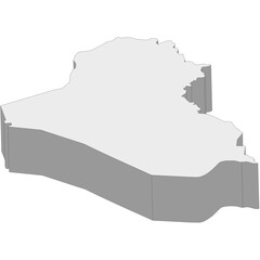 3D map dimension - continent Asia country Iraq © badrpost
