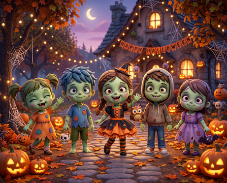S&uuml;&szlig;er Halloween Zombie Trick or Treat, 3D Design