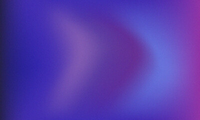 Abstract grainy noise textured smooth gradient vector horizontal backdrop in blue and violet tones