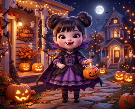 S&uuml;&szlig;er Halloween Vampirin, 3D Design