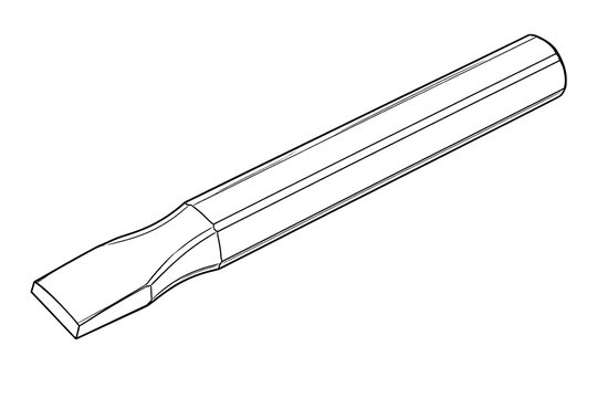 Cold chisel, cold chisel tool, metalworking tool, hand tool, cutting tool, chiseling tool, masonry tool, metalworking equipment, workshop tool, mechanic tool, construction tool, steel chisel, forged s