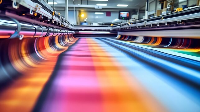 Vibrant and Colorful Gradient Pattern Fabric Material for Digital Large Format Printer Usage