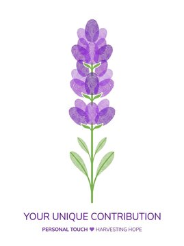 Lavender flower plant realistic illustration representing unique contribution personal touch and natural botanical design