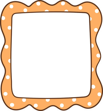 Hand Drawn Orange Polka Dot Frame Halloween Frames Decoration