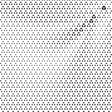 Abstract halftone pattern with geometric triangle shapes and gradient dot texture