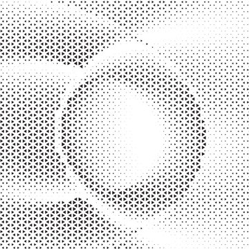 Abstract Halftone Circle Pattern Vector Graphic with Geometric Dot Gradient Texture