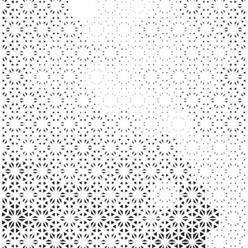 Abstract geometric halftone pattern with gradient circles and decorative dot texture