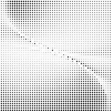 Abstract halftone pattern with square pixels and gradient monochrome texture background