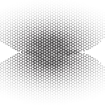Abstract halftone dot pattern gradient background with circular geometric shape design