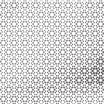 Seamless geometric pattern with intricate black and white lattice vector background design