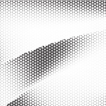 Abstract halftone dot pattern background with gradient geometric shape vector illustration
