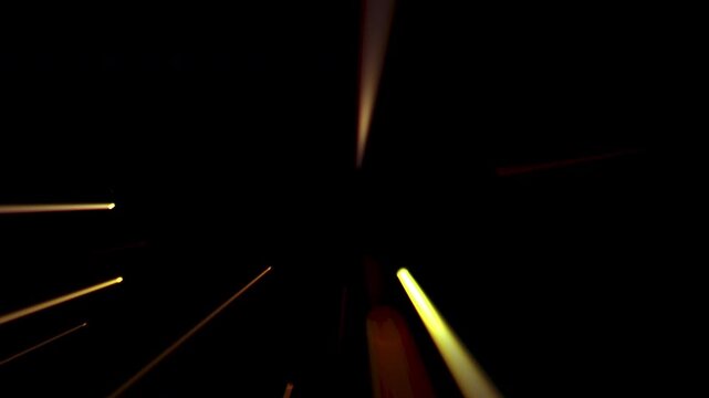 Flashing Laser Light Rays Glowing Yellow Loop Animation Abstract Background