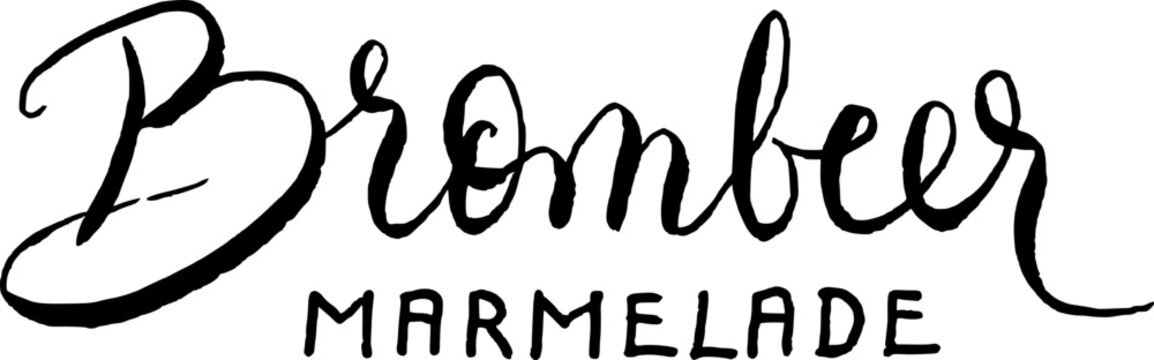 Brombeer Marmelade Schriftzug