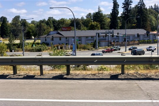 The Red Roof Plus+ Hotel in Centralia, WA. Photo taken 11 Aug 2026.