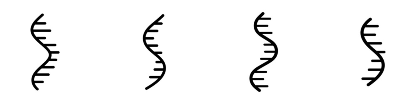 RNA black icon vector for biology, genetics, science websites, posters, banners, and video design projects.