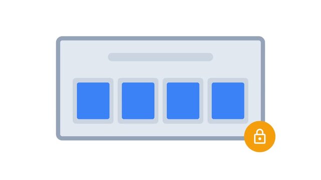 Animated Progress Bar Showing Sequential Task Completion with Lock Icon.
