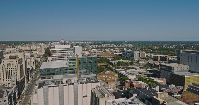 Richmond Virginia Aerial v75 low flyover above Biotech, MCV and the Capitol District toward downtown - Shot with Inspire 3 8k - Sept 30th 2023