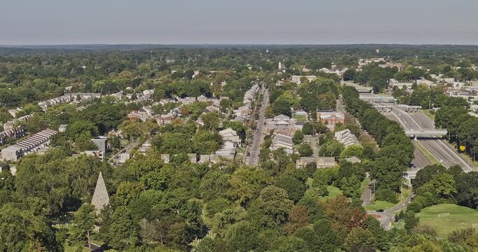 Richmond Virginia Aerial v126 zoomed 3x flyover above Gambles Hill, Randolph, Hollywood Cemetery and the Fan District - Shot with Mavic 3 Pro Cine - Sept 30th 2023