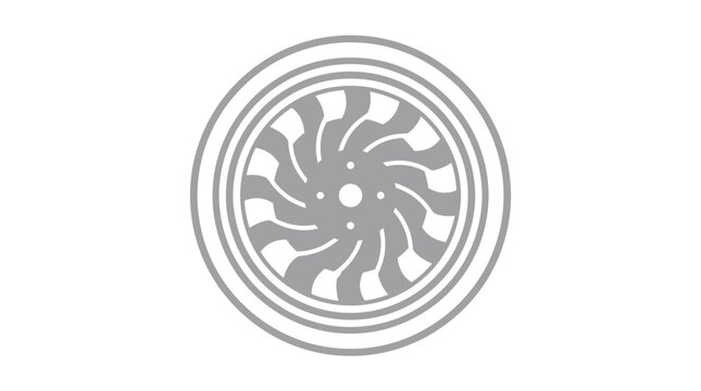 Stylized circular turbine fan vent icon.