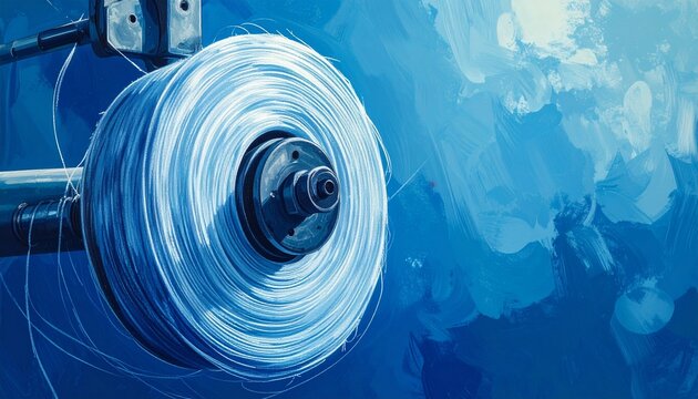 Industrial metal cutting with high speed lathe machine.