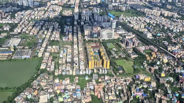 Aerial view of Kolkata