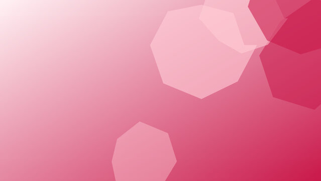 Pink Gradient Background with Heptagon Shapes Abstract Geometric Pattern Design