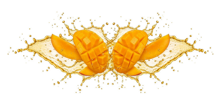 Symmetrical Mango Juice Burst