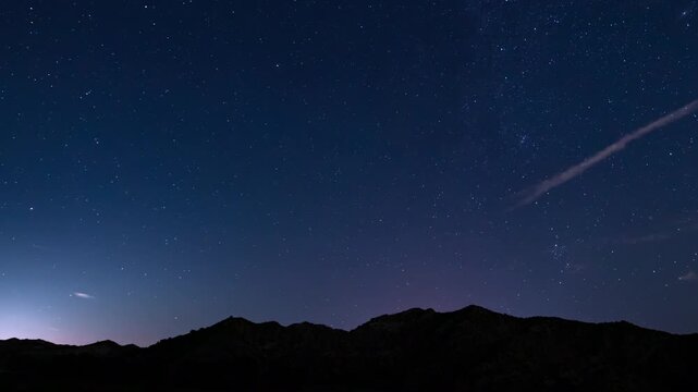 Starry August Night Sky Over Pyramid Lake Pan L Time Lapse Astrophotography