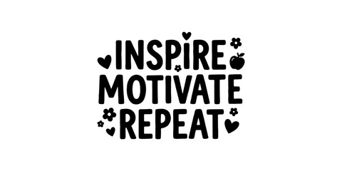 Fototapeta premium Black and white motivational text with leaf silhouette