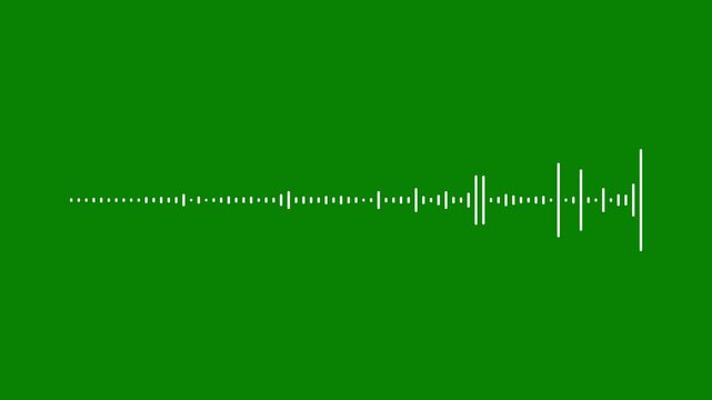 Sound equalizer wave music audio spectrum dynamic frequency voice volume microphone podcast speaker studio recording track player line bar, animation video effect loop tech. green screen 4k