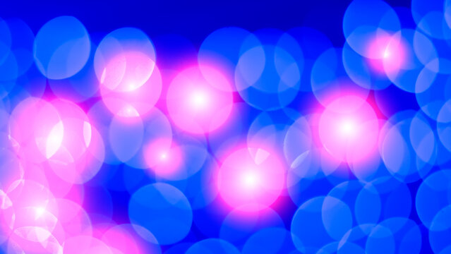 Abstract Blurred Gradient Background with Pink and Blue Night Illumination Flares for Web Banner.