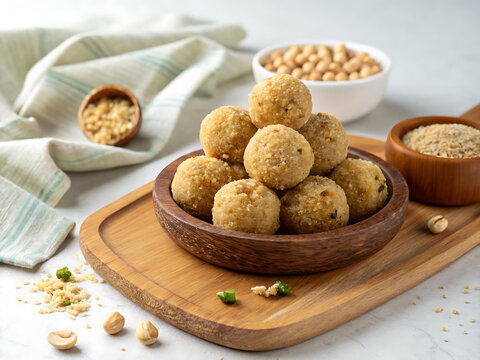Gond Ke Laddu, realistic food photography, edible gum laddus