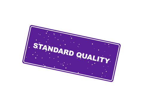 Standard quality purple rubber stamp seal with a grunge texture effect isolated on transparent background
